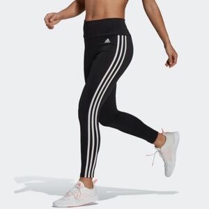 Adidas High Rise 3 Stripe Leggings Size Large